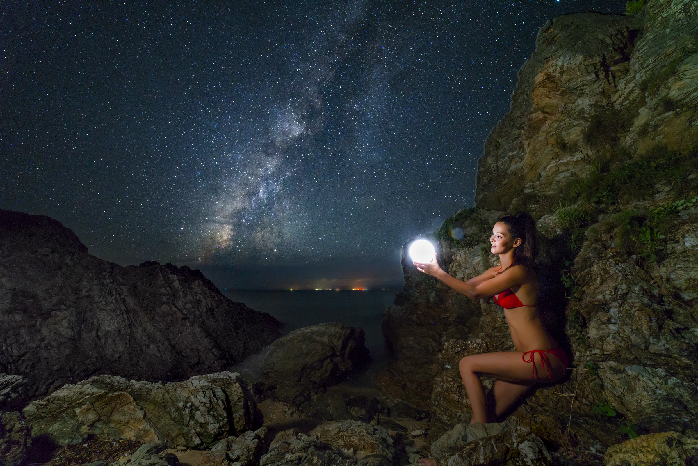 星空ポートレート・石垣島の星空